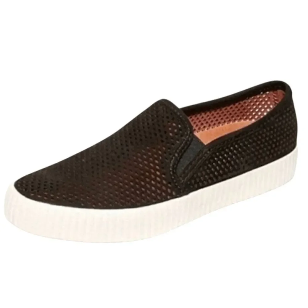 FRYE Camille Blace Suede Perforated Slip-On Shoes Size 9M
